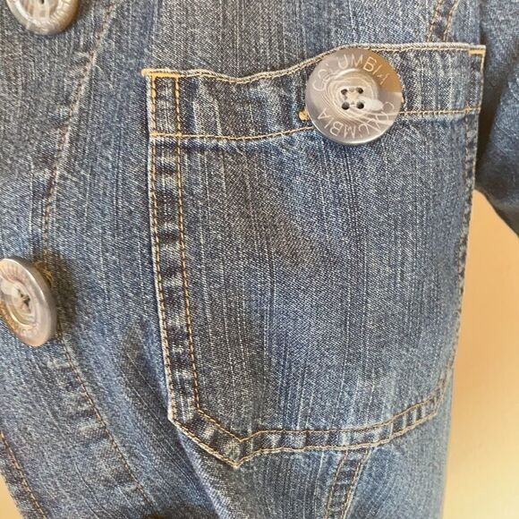 Columbia Jean Jacket blue denim button down medium pockets - Picture 2 of 16